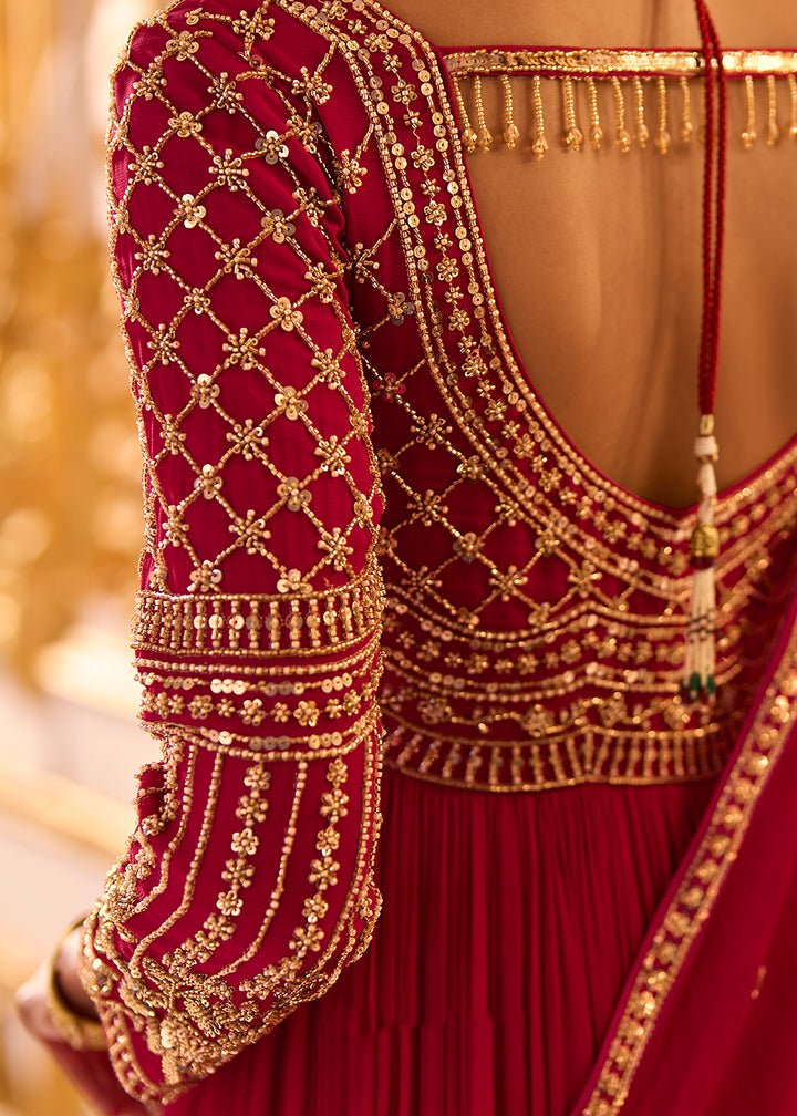 Buy Majestic Pink Soft Georgette Designer Anarkali Suit Online in US, UK, Sweden, Denmark, Greece, Germany, Canada, Austria, Sweden, UAE &amp; Worldwide at Empress.