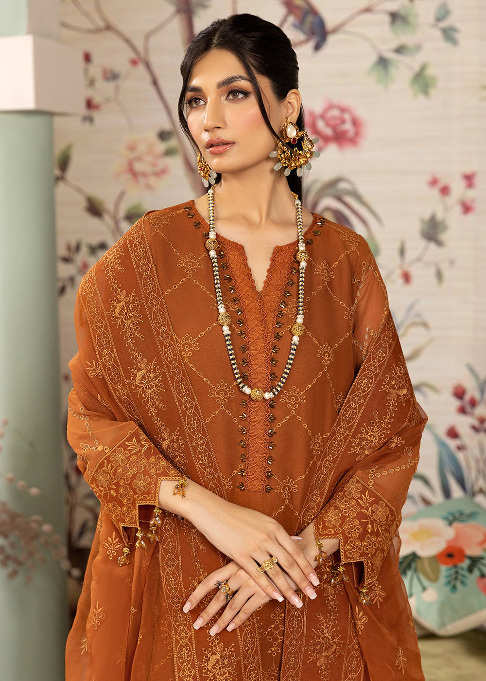 Buy Now Orange Formal Suit - Alizeh - Dhaagay Formals '23 - V02D05 - Larisa Online in USA, UK, Canada & Worldwide at Empress Clothing.