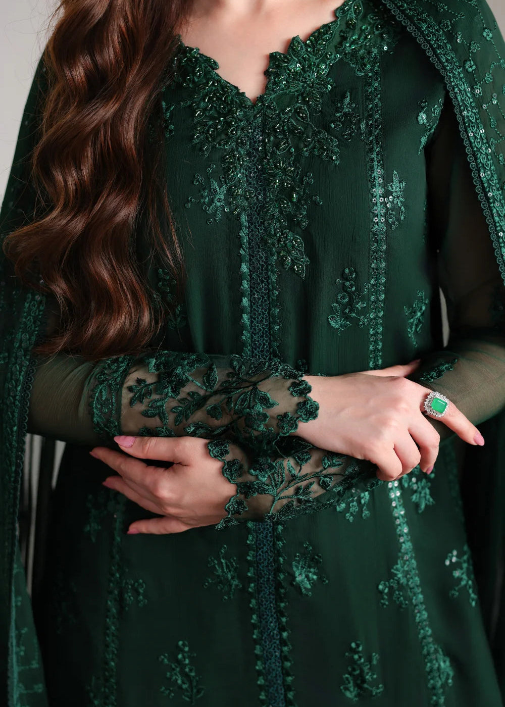 Buy Now Ensembles Embroidered Festive Chiffon 26 by Azure | Leena Online in US, UK, Canada, France, Greece, Germany, Sweden, Austria, UAE &amp; Worldwide at Empress