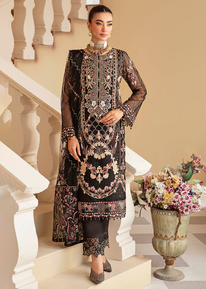 Buy Now Minhal Organza Collection Volume 12 by Ramsha | M-1205 Online at Empress Online in USA, UK, Canada & Worldwide at Empress Clothing