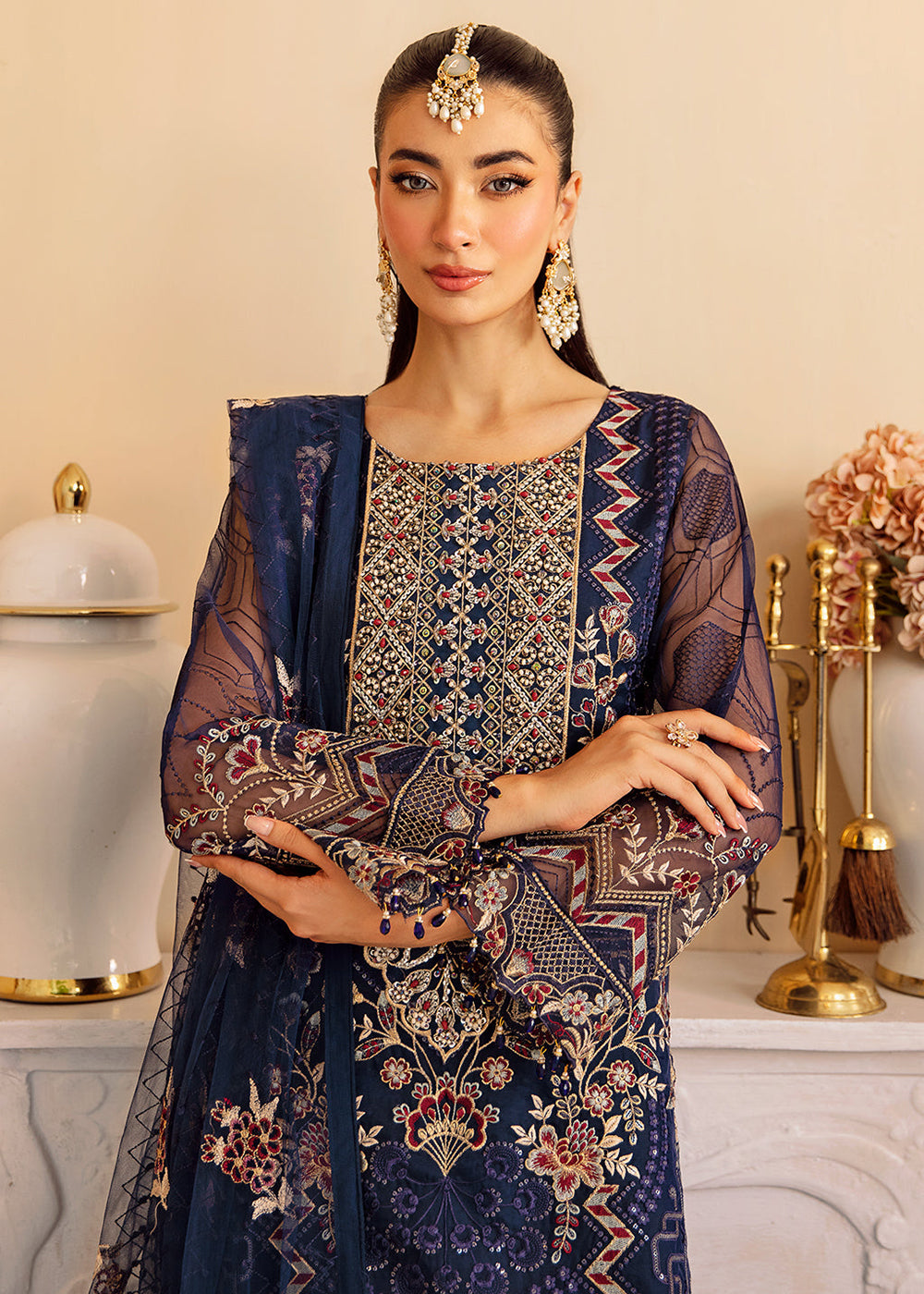 Buy Now Minhal Organza Collection Volume 12 by Ramsha | M-1209 Online at Empress Online in USA, UK, Canada & Worldwide at Empress Clothing.