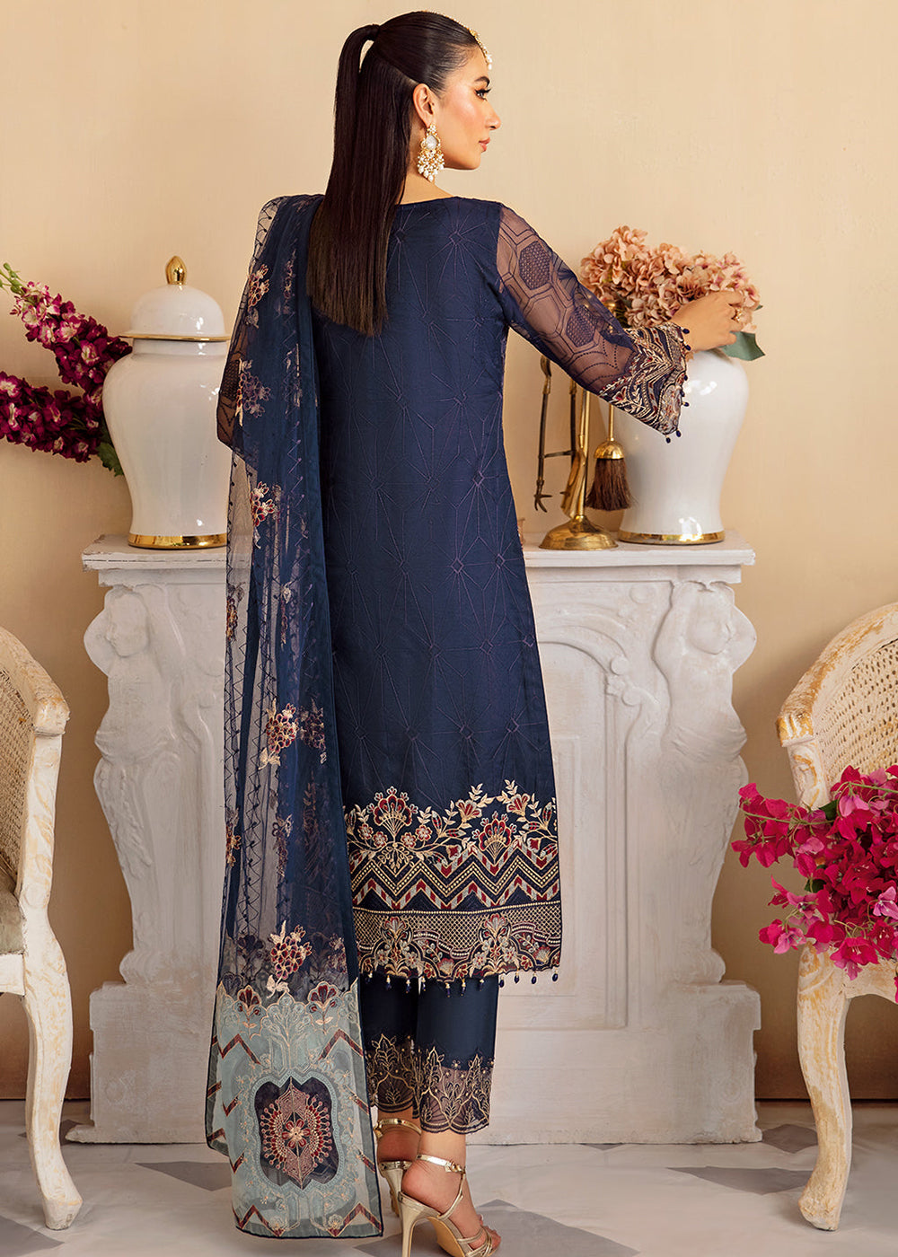 Buy Now Minhal Organza Collection Volume 12 by Ramsha | M-1209 Online at Empress Online in USA, UK, Canada & Worldwide at Empress Clothing.