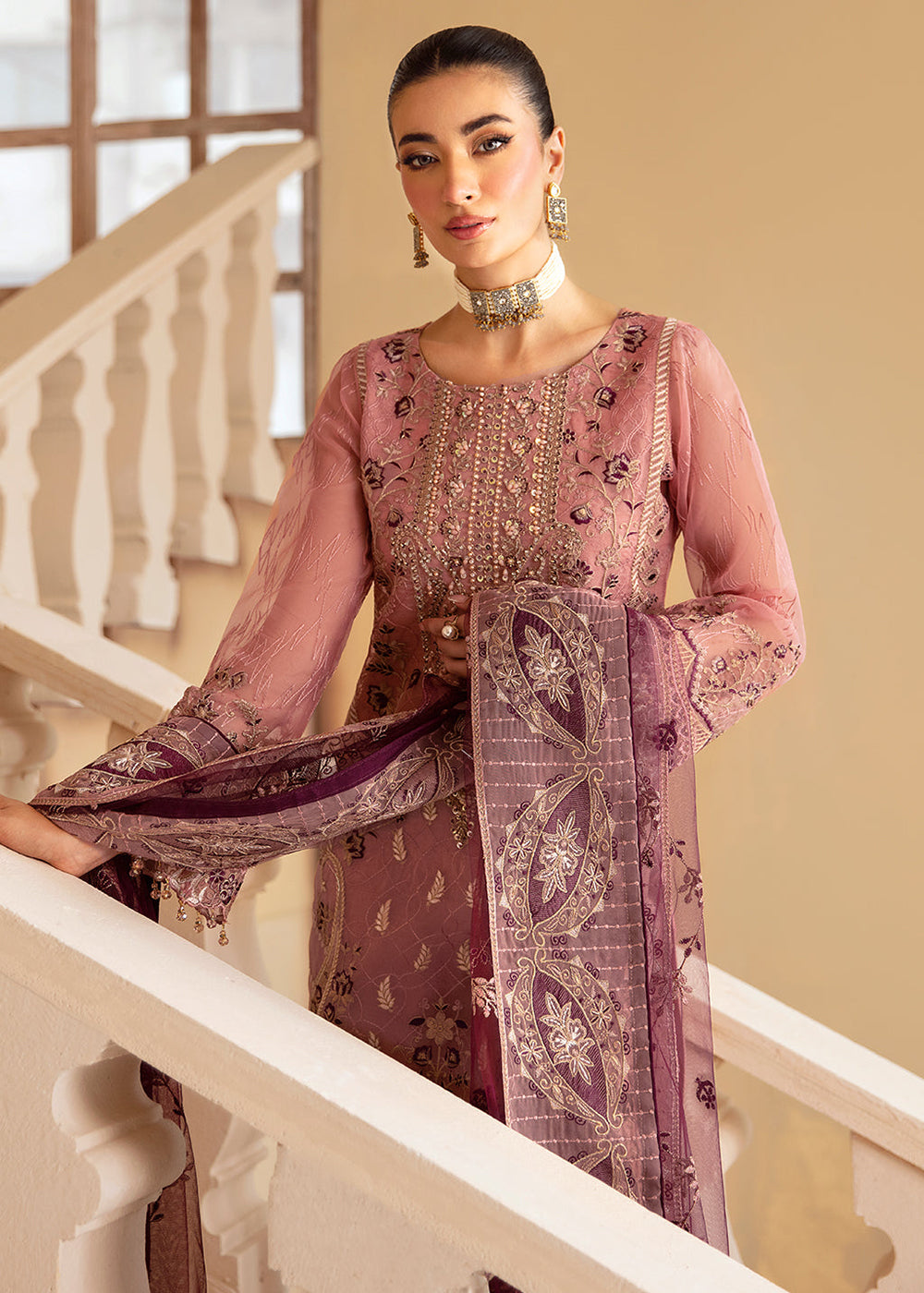Buy Now Minhal Organza Collection Volume 12 by Ramsha | M-1210 Online at Empress Online in USA, UK, Canada & Worldwide at Empress Clothing. 