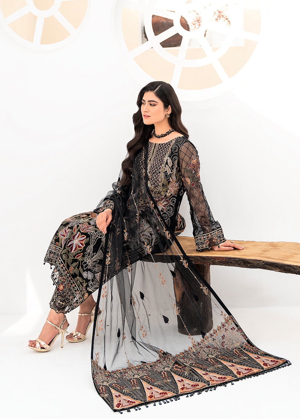 Buy Now Black Organza Suit - Ramsha Minhal Collection Vol 8 - #M-803 Online in USA, UK, Canada & Worldwide at Empress Clothing. 