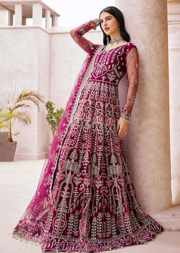Buy Now Magenta Maxi Dress | Emaan Adeel | Mirha Wedding Edition '23 | MH-202 Online in USA, UK, Canada & Worldwide at Empress Clothing. 