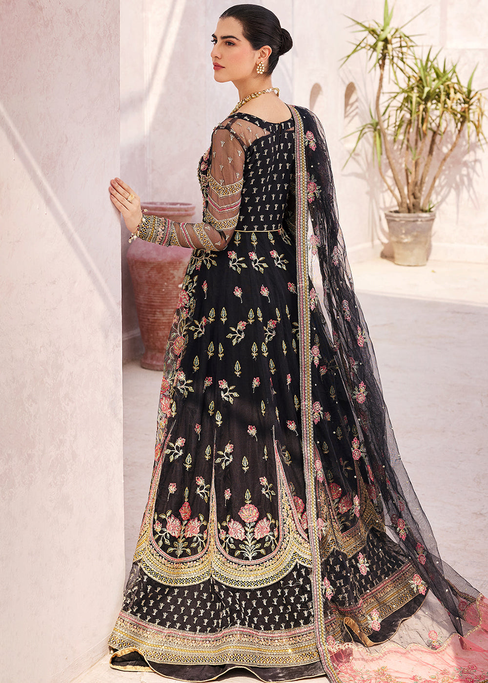 Buy Now Black Maxi Dress | Emaan Adeel | Mirha Wedding Edition '23 | MH-205 Online in USA, UK, Canada & Worldwide at Empress Clothing. 