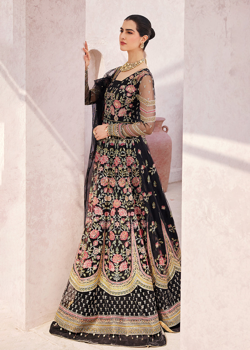 Buy Now Black Maxi Dress | Emaan Adeel | Mirha Wedding Edition '23 | MH-205 Online in USA, UK, Canada & Worldwide at Empress Clothing. 