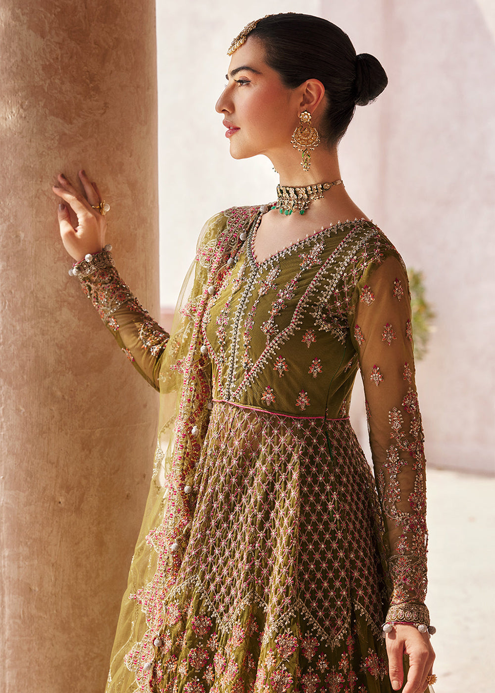 Buy Now Green Maxi Dress | Emaan Adeel | Mirha Wedding Edition '23 | MH-207 Online in USA, UK, Canada & Worldwide at Empress Clothing.