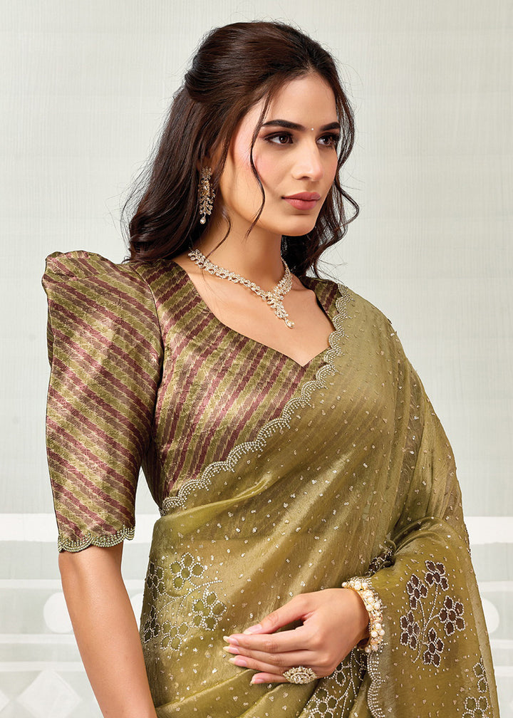 Buy Now Mustard Yellow Embroidered Designer Festive Party Wear Saree Online in US, UK, Canada, France, Germany, Denmark, Sweden, Italy &amp; Worldwide at Empress.