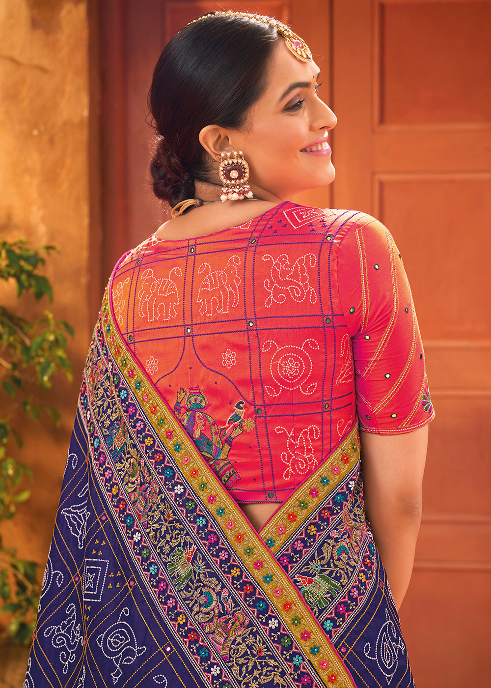 Buy Now Blue Hand Work Embroidered Traditional Banarasi Silk Saree Online in USA, UK, Canada & Worldwide at Empress Clothing.