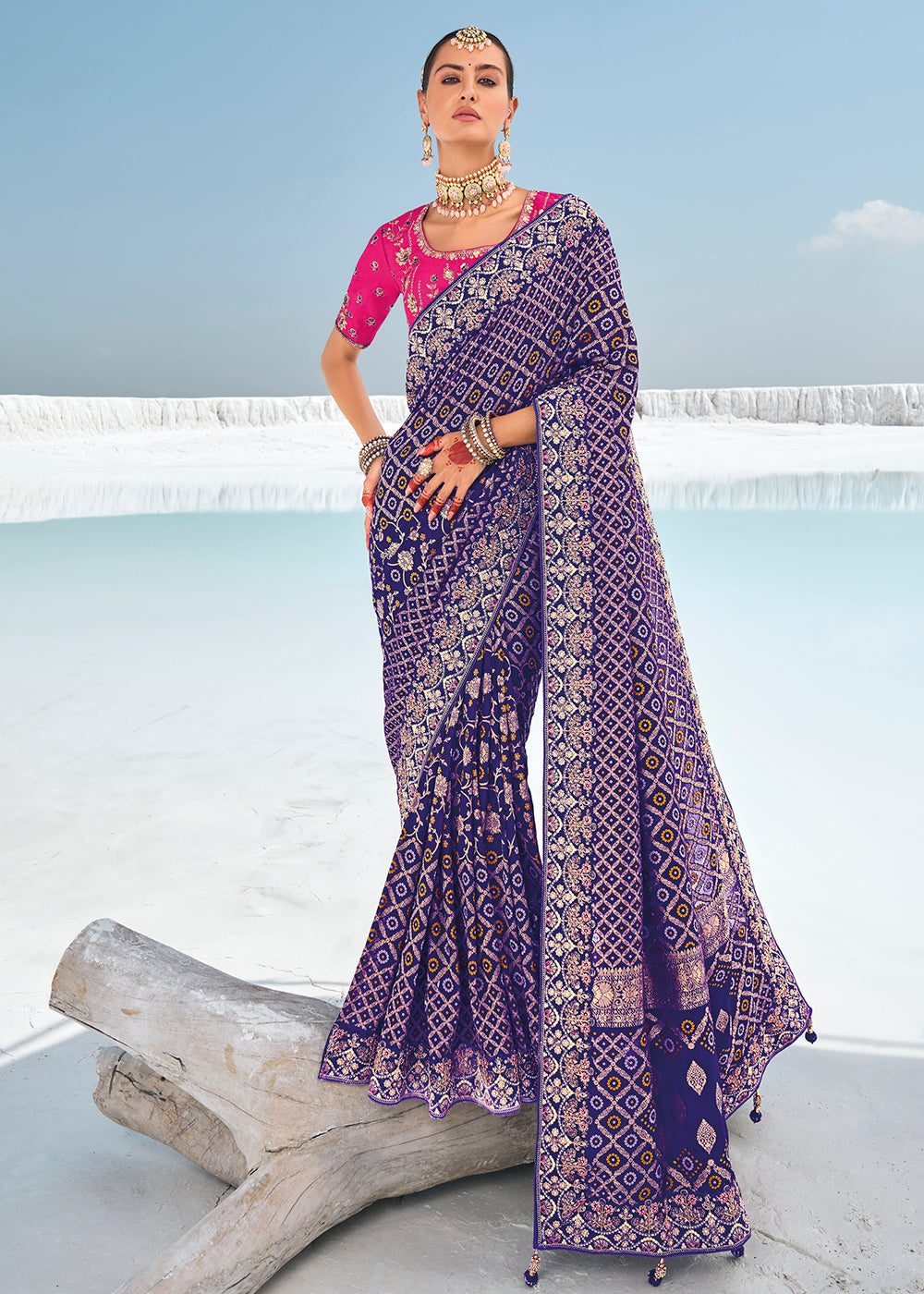 Designer Sarees in Canada Wedding Wear Sarees Empress Clothing Tagged Purple