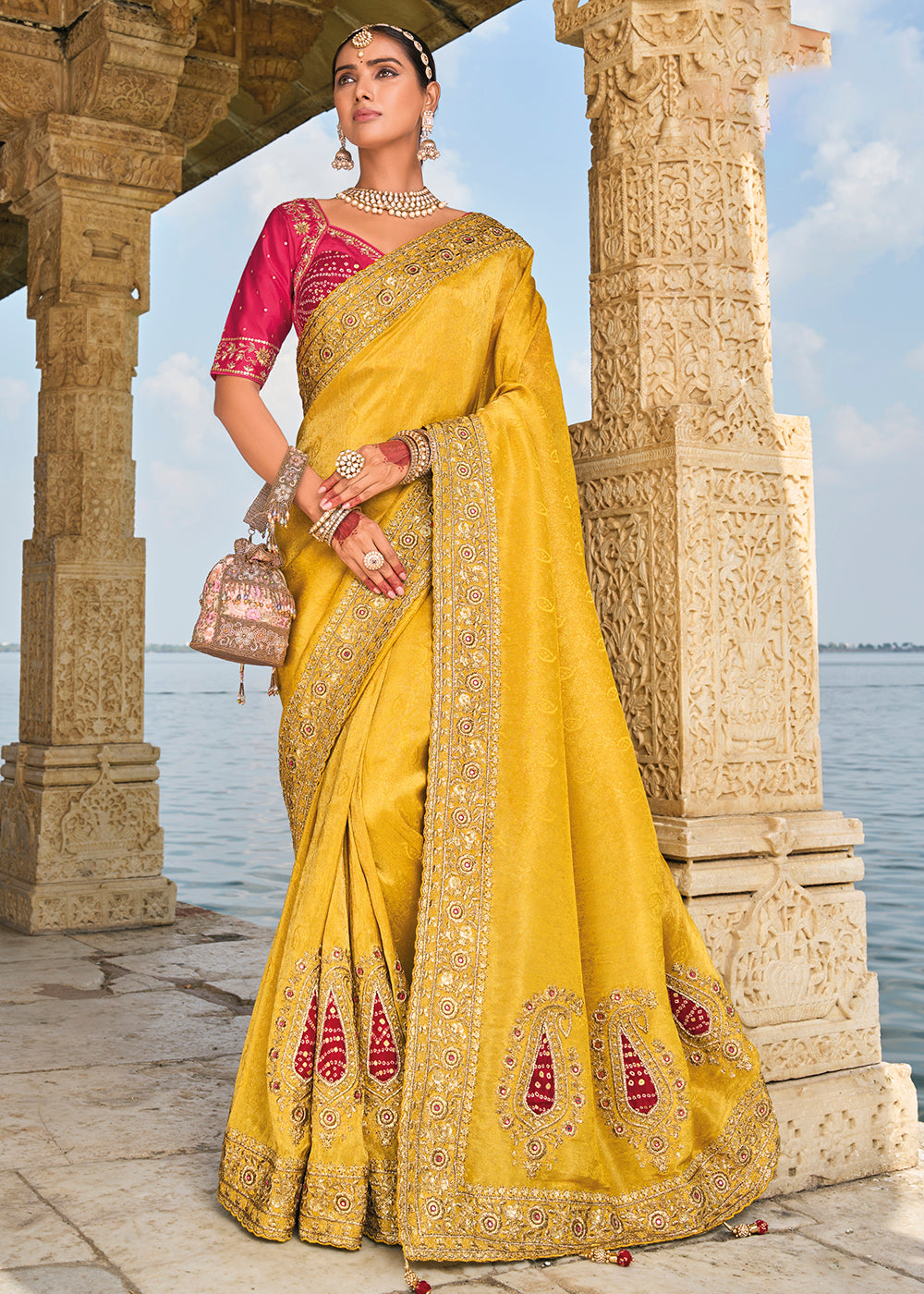 Heavy Designer saree indian women wear festive on sale functions