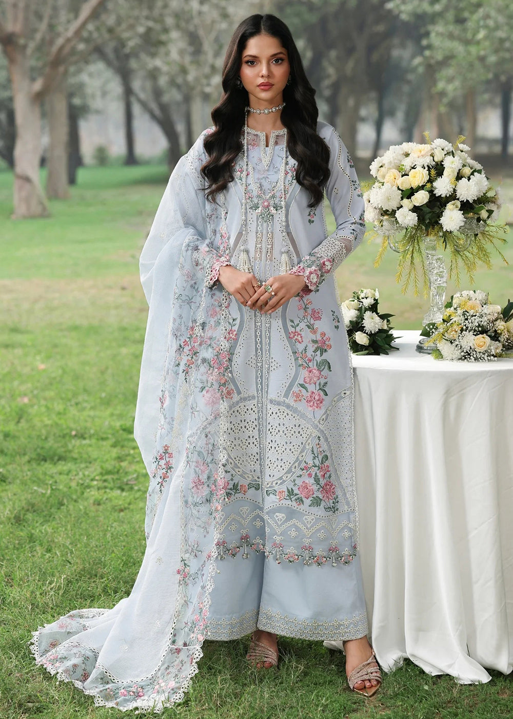 Buy Now Tales of Petals Luxury Lawn '26 by Sardinia | MORNING SKY Online in US, UK, Canada, France, Greece, Germany, Ireland, Sweden & Worldwide at Empress.