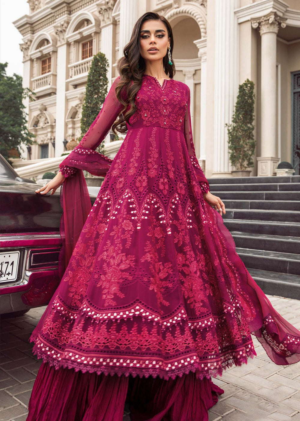 Beet Color Faux Georgette With Sequence Work Straight Salwar Suit –  Joshindia