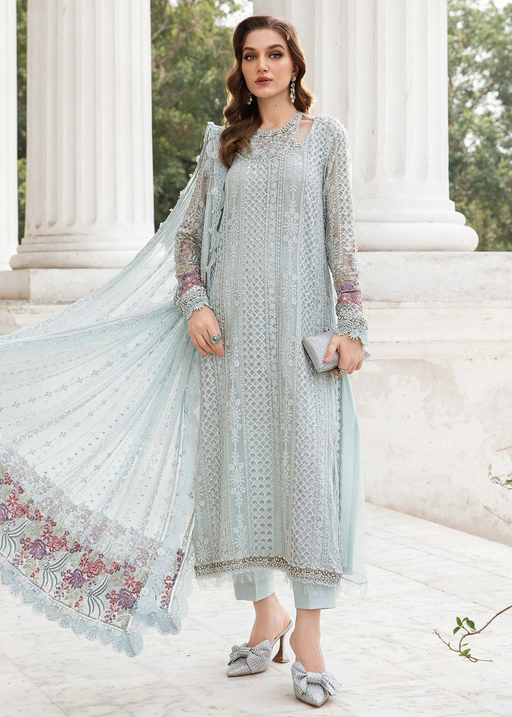 Buy Now Unstitched Chiffon Formals '24 by Maria B | MPC-24-103 Online at Empress Online in USA, UK, Canada & Worldwide at Empress Clothing.