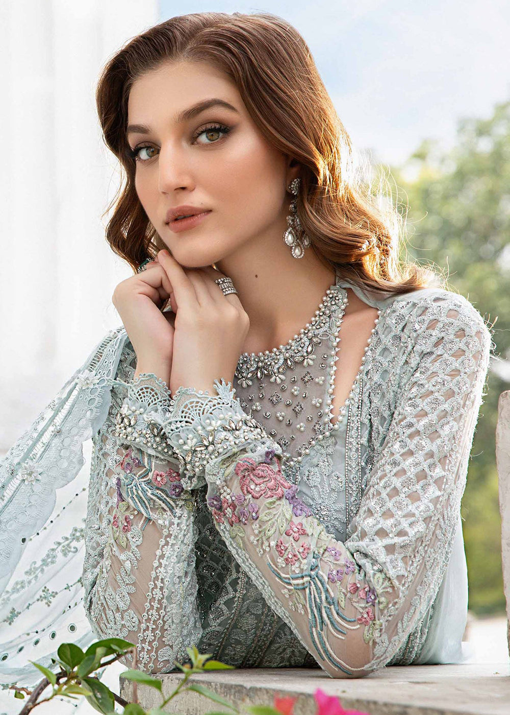 Buy Now Unstitched Chiffon Formals '24 by Maria B | MPC-24-103 Online at Empress Online in USA, UK, France, Germany & Worldwide at Empress Clothing.