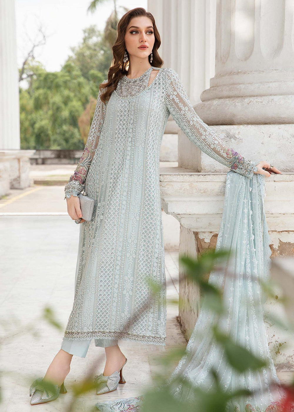 Buy Now Unstitched Chiffon Formals '24 by Maria B | MPC-24-103 Online at Empress Online in USA, UK, France, Germany & Worldwide at Empress Clothing.