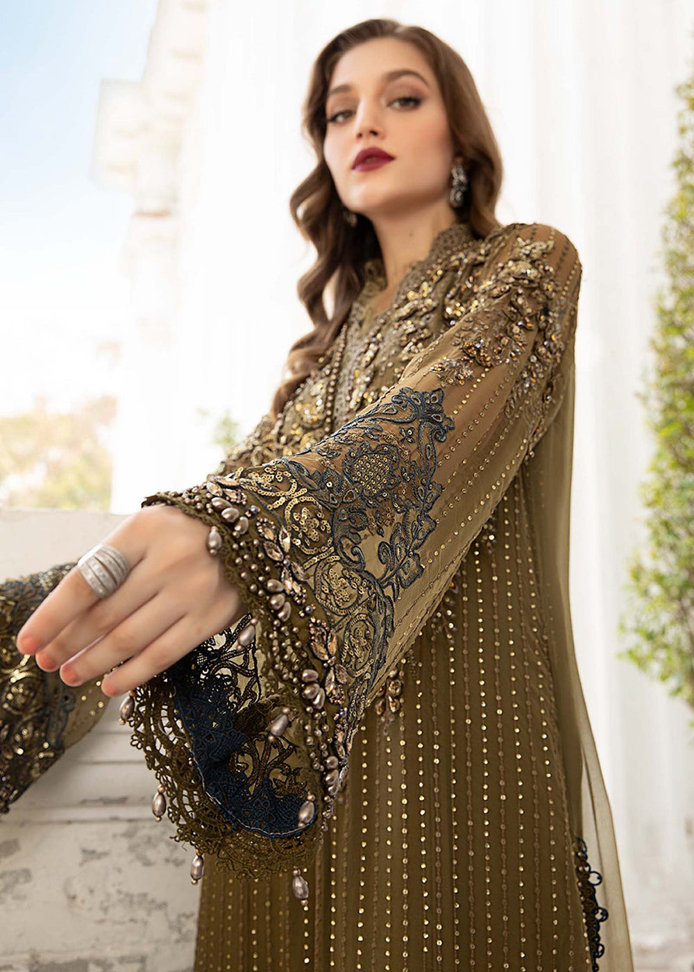 Buy Now Unstitched Chiffon Formals '24 by Maria B | MPC-24-108 Online at Empress Online in USA, Italy, Germany & Worldwide at Empress Clothing. 