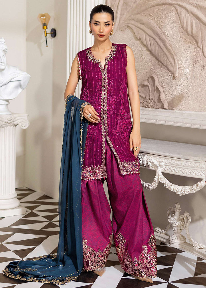 Buy Now Unstitched Chiffons '25 by Maria B | MPC-25-102 Online in USA, UK, Canada, France, Italy, Germany, Spain, Netherlands & Worldwide at Empress Clothing.