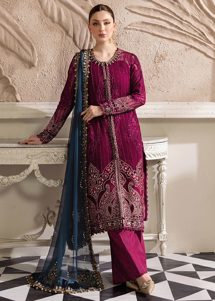 Buy Now Unstitched Chiffons '25 by Maria B | MPC-25-102 Online in USA, UK, Canada, France, Italy, Germany, Spain, Netherlands & Worldwide at Empress Clothing.