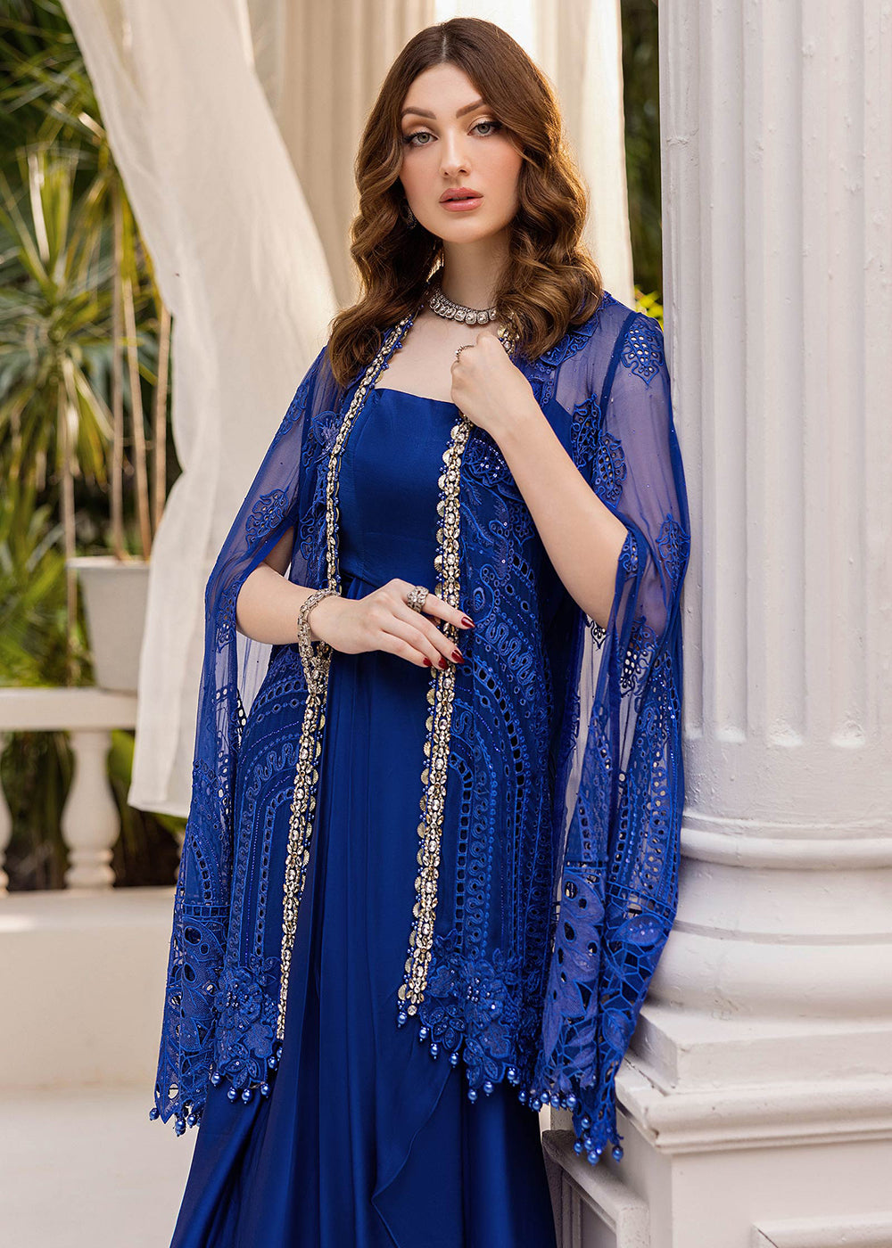 Buy Now Unstitched Chiffons '25 by Maria B | MPC-25-103 Online in USA, UK, Canada, France, Italy, Germany, Spain, Netherlands & Worldwide at Empress Clothing.