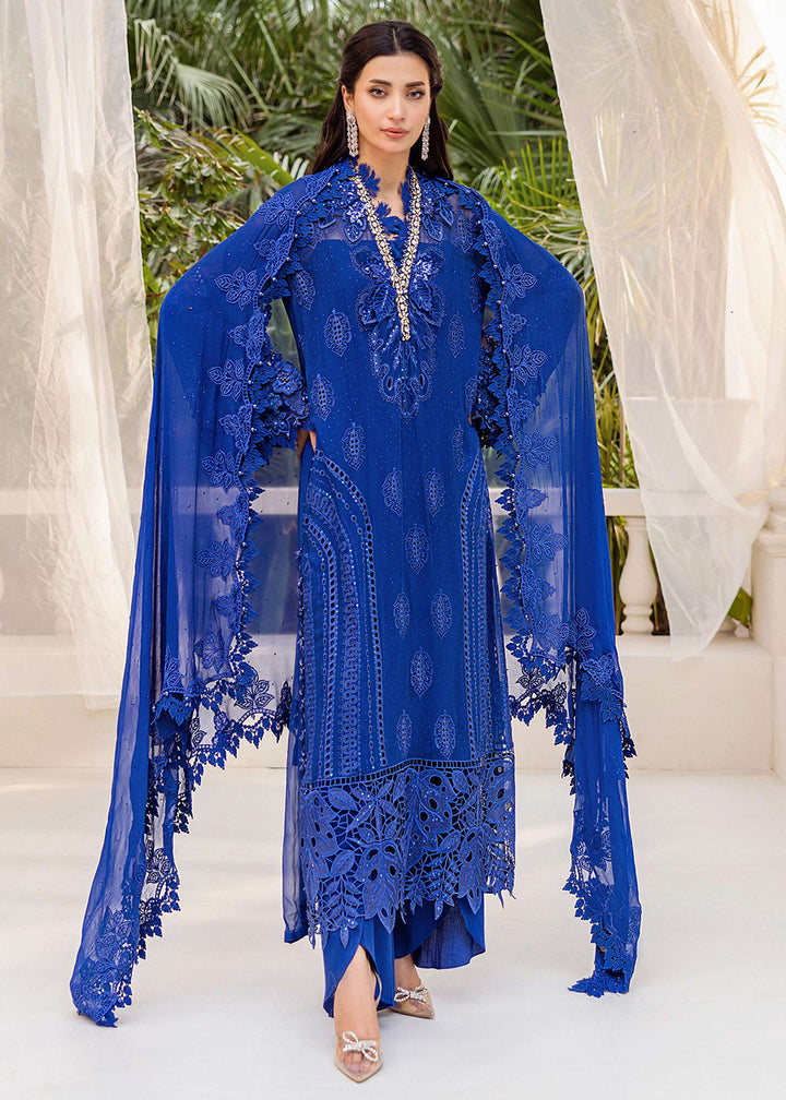 Buy Now Unstitched Chiffons '25 by Maria B | MPC-25-103 Online in USA, UK, Canada, France, Italy, Germany, Spain, Netherlands & Worldwide at Empress Clothing.