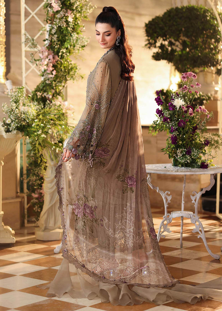 Buy Now Tea Affair Chiffon Formals '26 by Maria B | MPC-26-102 Online in US, UK, Canada, France, Greece, Germany, Ireland, Sweden, UAE & Worldwide at Empress.