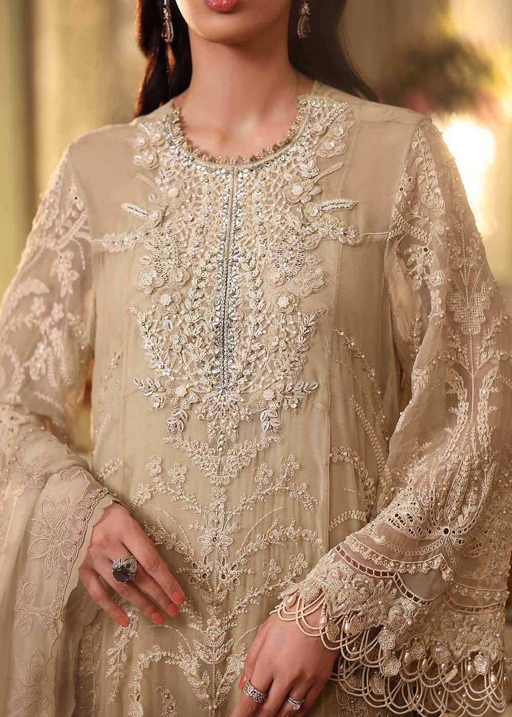 Buy Now Tea Affair Chiffon Formals '26 by Maria B | MPC-26-103 Online in US, UK, Canada, France, Greece, Germany, Ireland, Sweden, UAE & Worldwide at Empress.