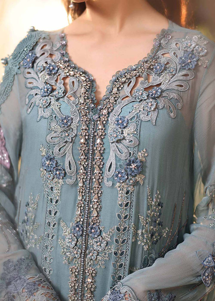 Buy Now Tea Affair Chiffon Formals '26 by Maria B | MPC-26-106 Online in US, UK, Canada, France, Greece, Germany, Ireland, Sweden, UAE & Worldwide at Empress.