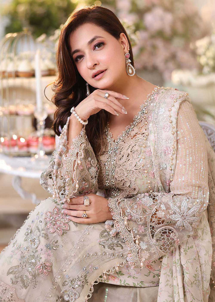 Buy Now Tea Affair Chiffon Formals '26 by Maria B | MPC-26-107 Online in US, UK, Canada, France, Greece, Germany, Ireland, Sweden, UAE & Worldwide at Empress.