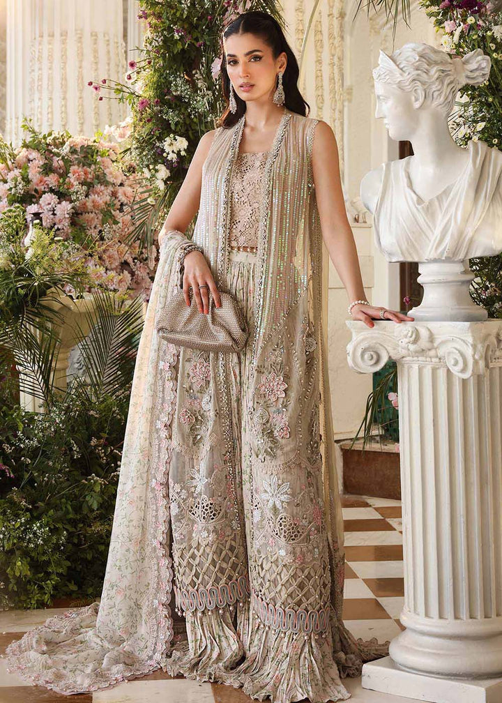 Buy Now Tea Affair Chiffon Formals '26 by Maria B | MPC-26-107 Online in US, UK, Canada, France, Greece, Germany, Ireland, Sweden, UAE & Worldwide at Empress.
