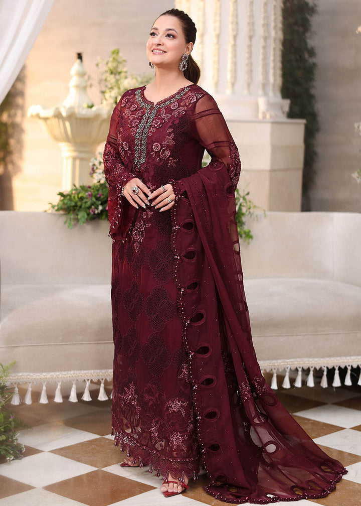 Buy Now Tea Affair Chiffon Formals '26 by Maria B | MPC-26-108 Online in US, UK, Canada, France, Greece, Germany, Ireland, Sweden, UAE & Worldwide at Empress.