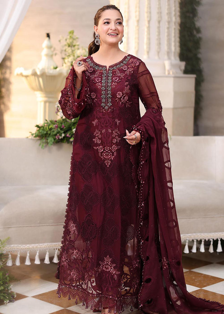 Buy Now Tea Affair Chiffon Formals '26 by Maria B | MPC-26-108 Online in US, UK, Canada, France, Greece, Germany, Ireland, Sweden, UAE & Worldwide at Empress.