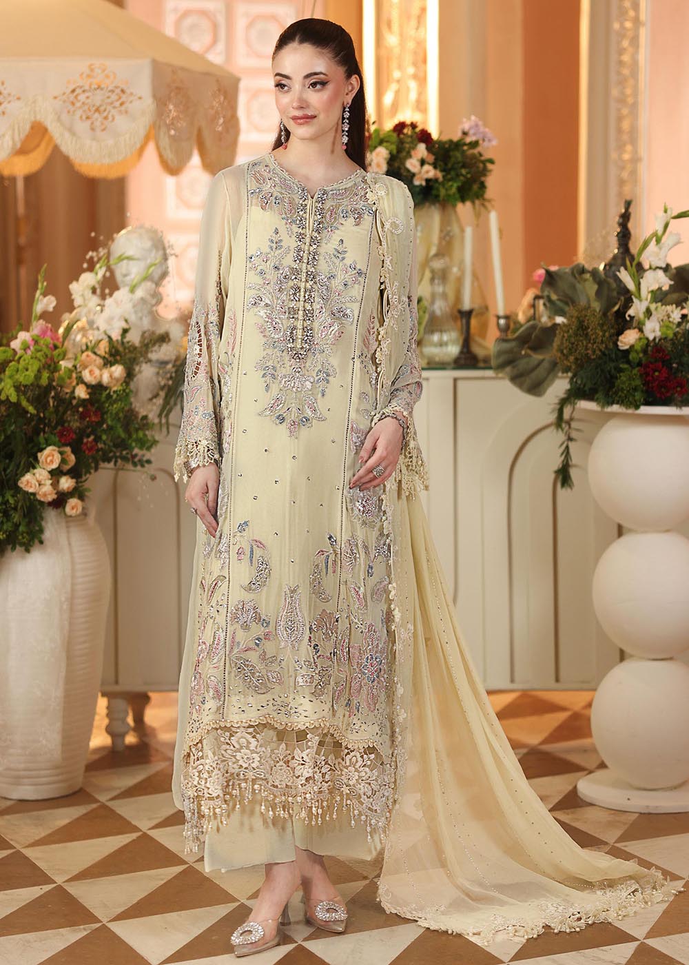 Buy Now Unstitched Chiffon 26 by Maria B | MPC-26-208 Online in US, UK, Canada, France, Italy, Germany, Greece, Sweden, Netherlands, UAE & Worldwide at Empress.