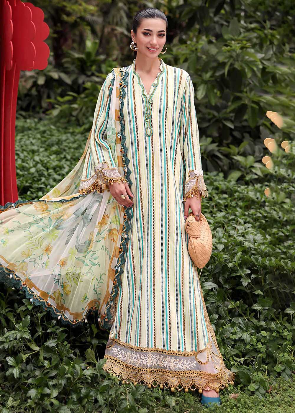 Buy Now M.Prints Summer Lawn '26 by Maria B | MPT-3002B Online in US, UK, Canada, France, Greece, Germany, Ireland, Sweden, Denmark, UAE & Worldwide at Empress.