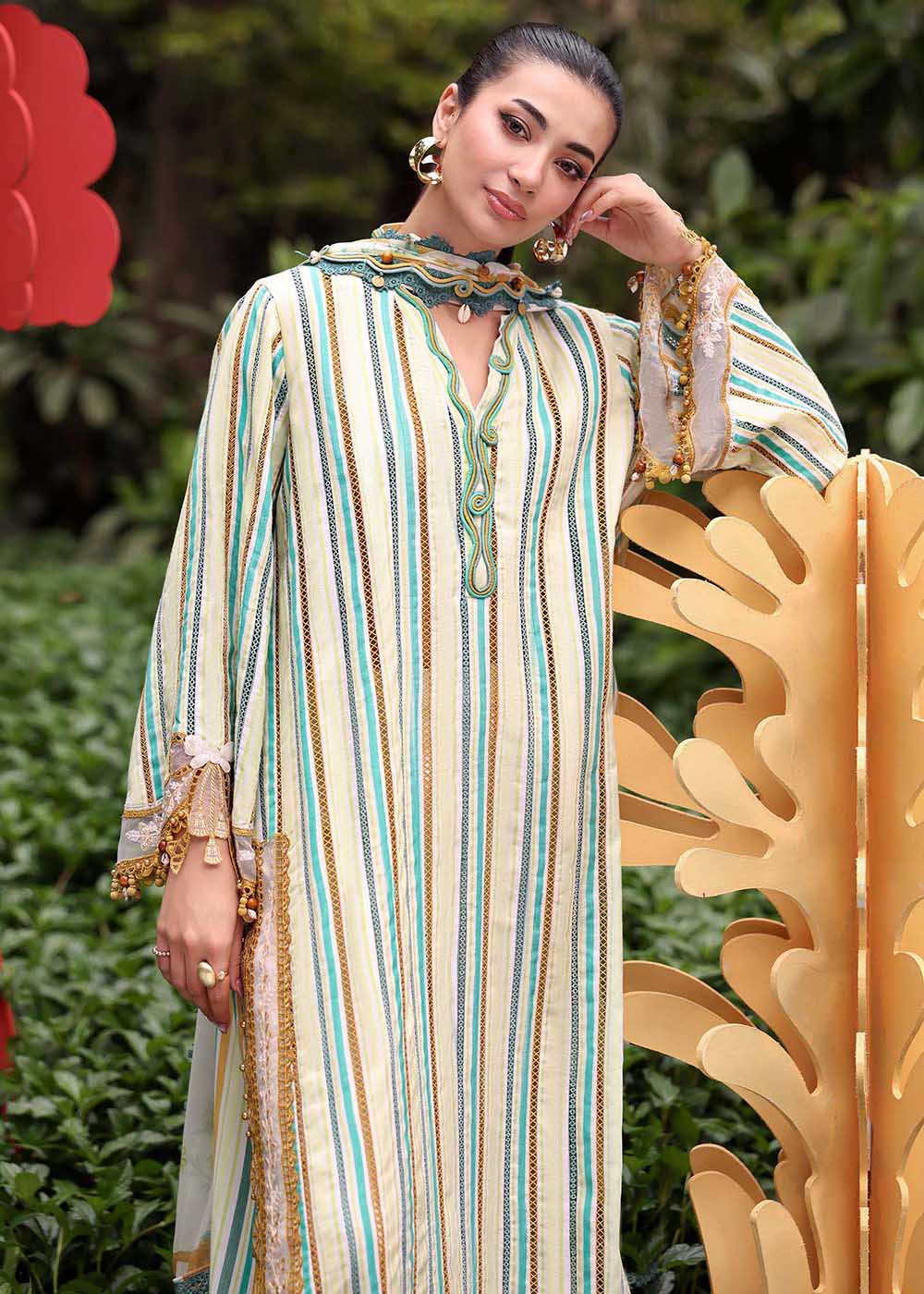 Buy Now M.Prints Summer Lawn '26 by Maria B | MPT-3002B Online in US, UK, Canada, France, Greece, Germany, Ireland, Sweden, Denmark, UAE & Worldwide at Empress.