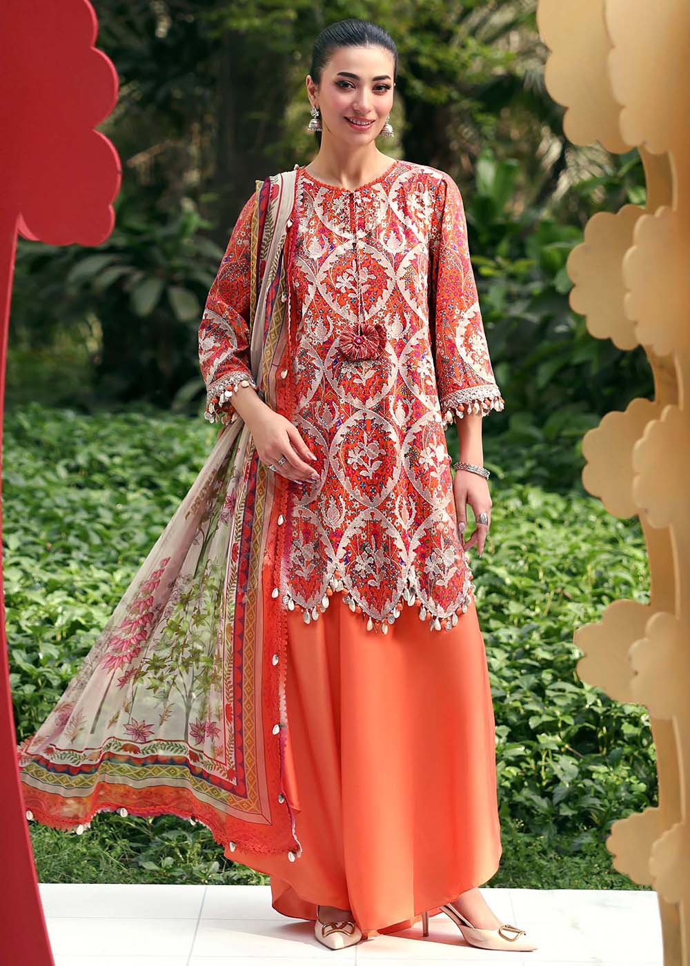 Buy Now M.Prints Summer Lawn '26 by Maria B | MPT-3003A Online in US, UK, Canada, France, Greece, Germany, Ireland, Sweden, Denmark, UAE & Worldwide at Empress.