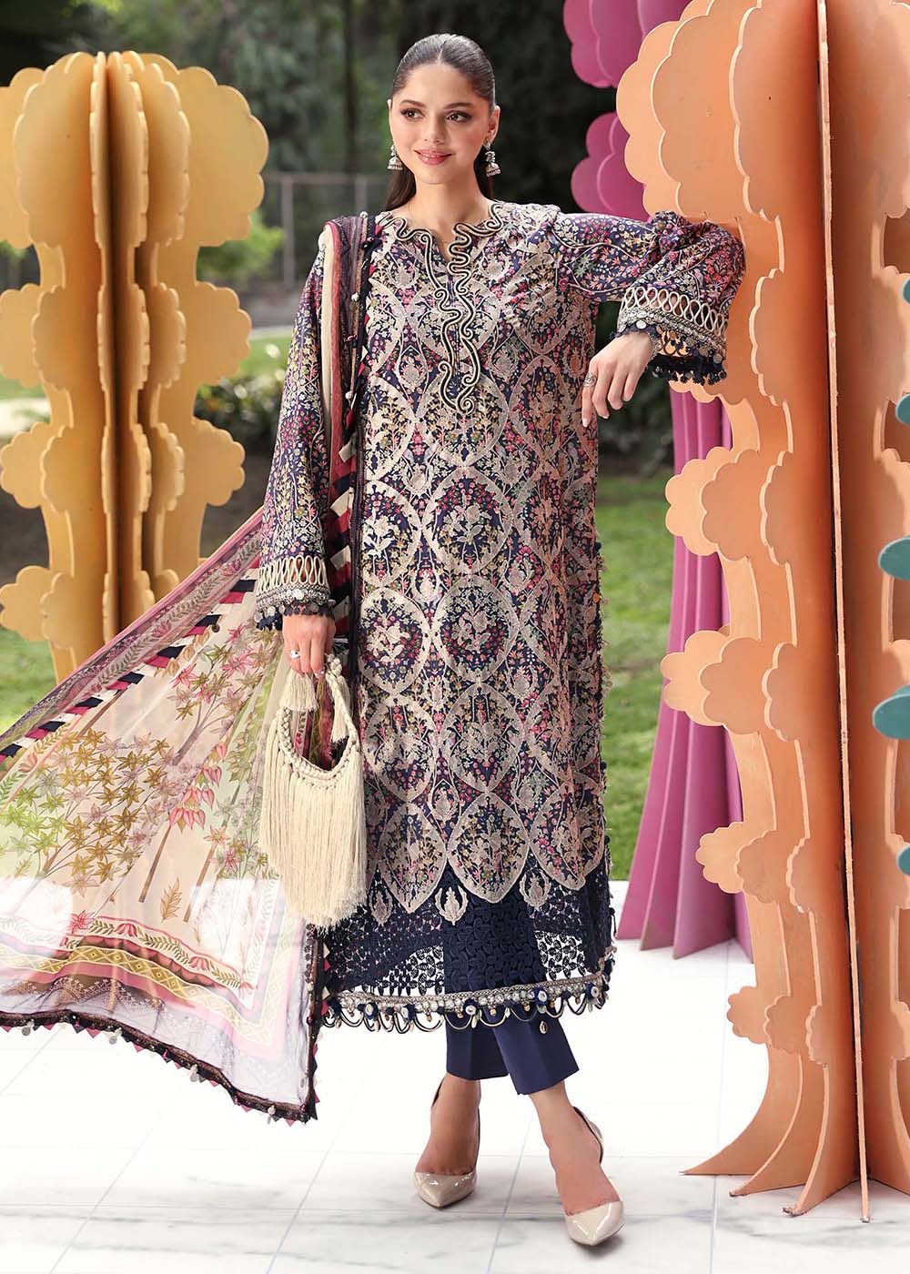 Buy Now M.Prints Summer Lawn '26 by Maria B | MPT-3003B Online in US, UK, Canada, France, Greece, Germany, Ireland, Sweden, Denmark, UAE & Worldwide at Empress.