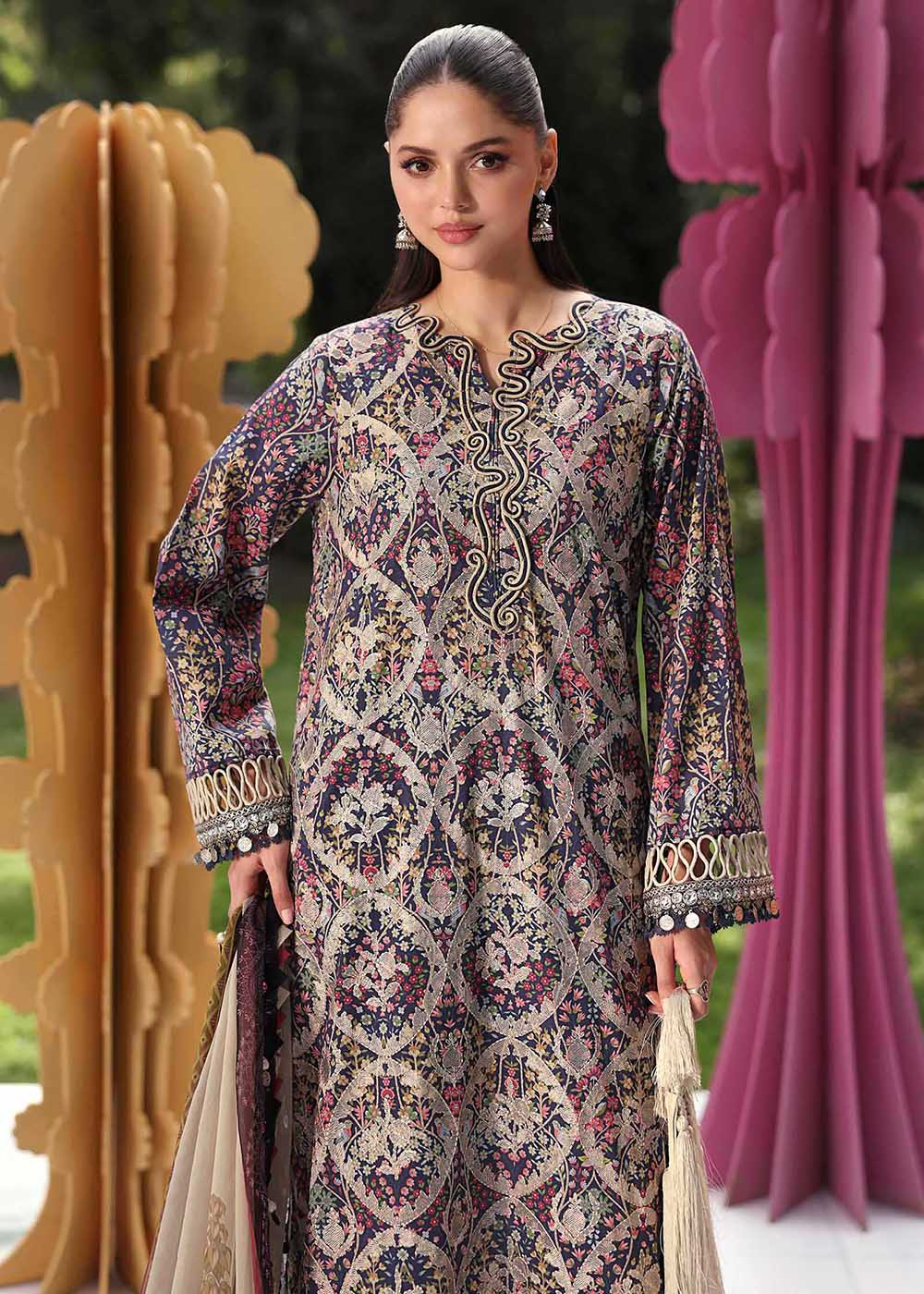 Buy Now M.Prints Summer Lawn '26 by Maria B | MPT-3003B Online in US, UK, Canada, France, Greece, Germany, Ireland, Sweden, Denmark, UAE & Worldwide at Empress.