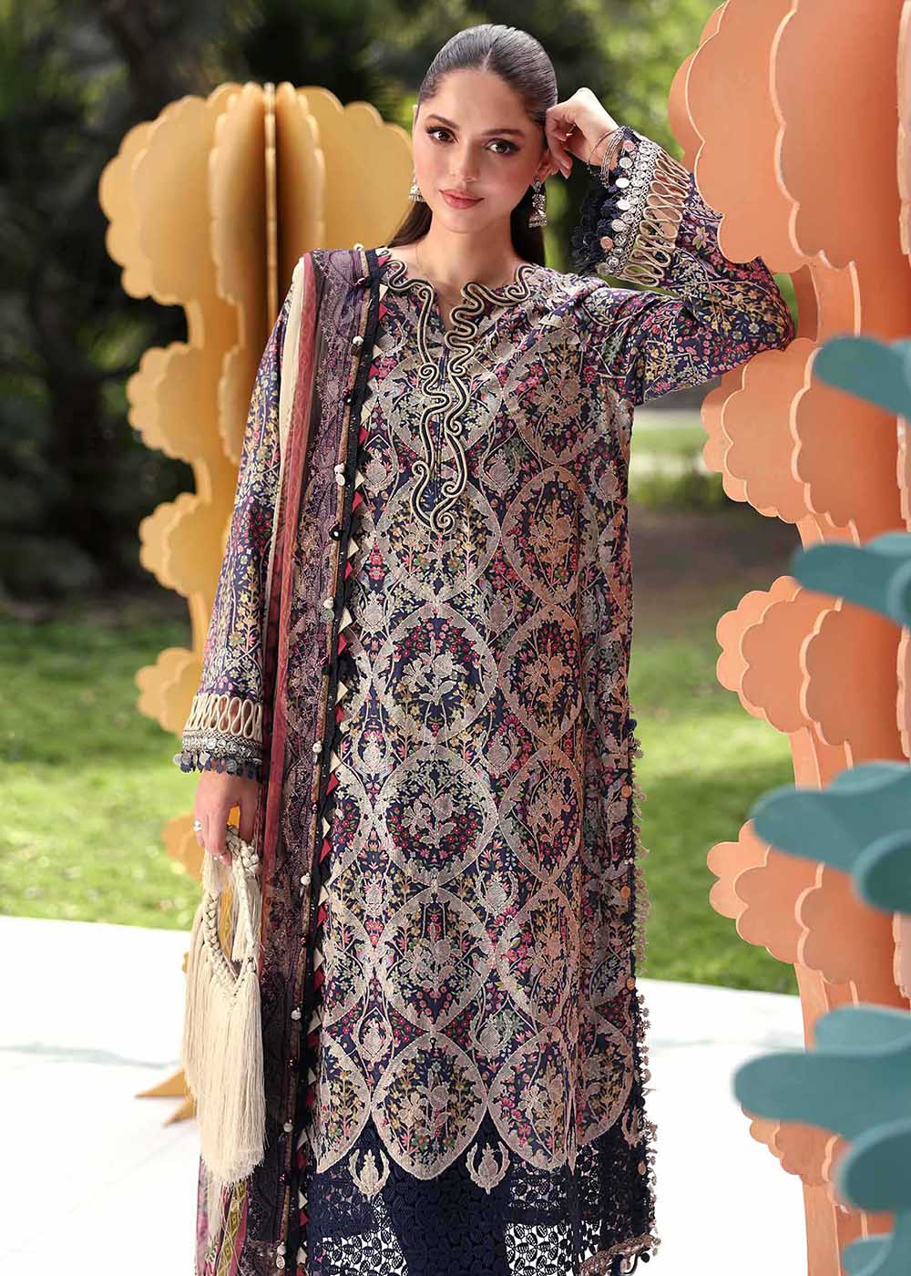 Buy Now M.Prints Summer Lawn '26 by Maria B | MPT-3003B Online in US, UK, Canada, France, Greece, Germany, Ireland, Sweden, Denmark, UAE & Worldwide at Empress.