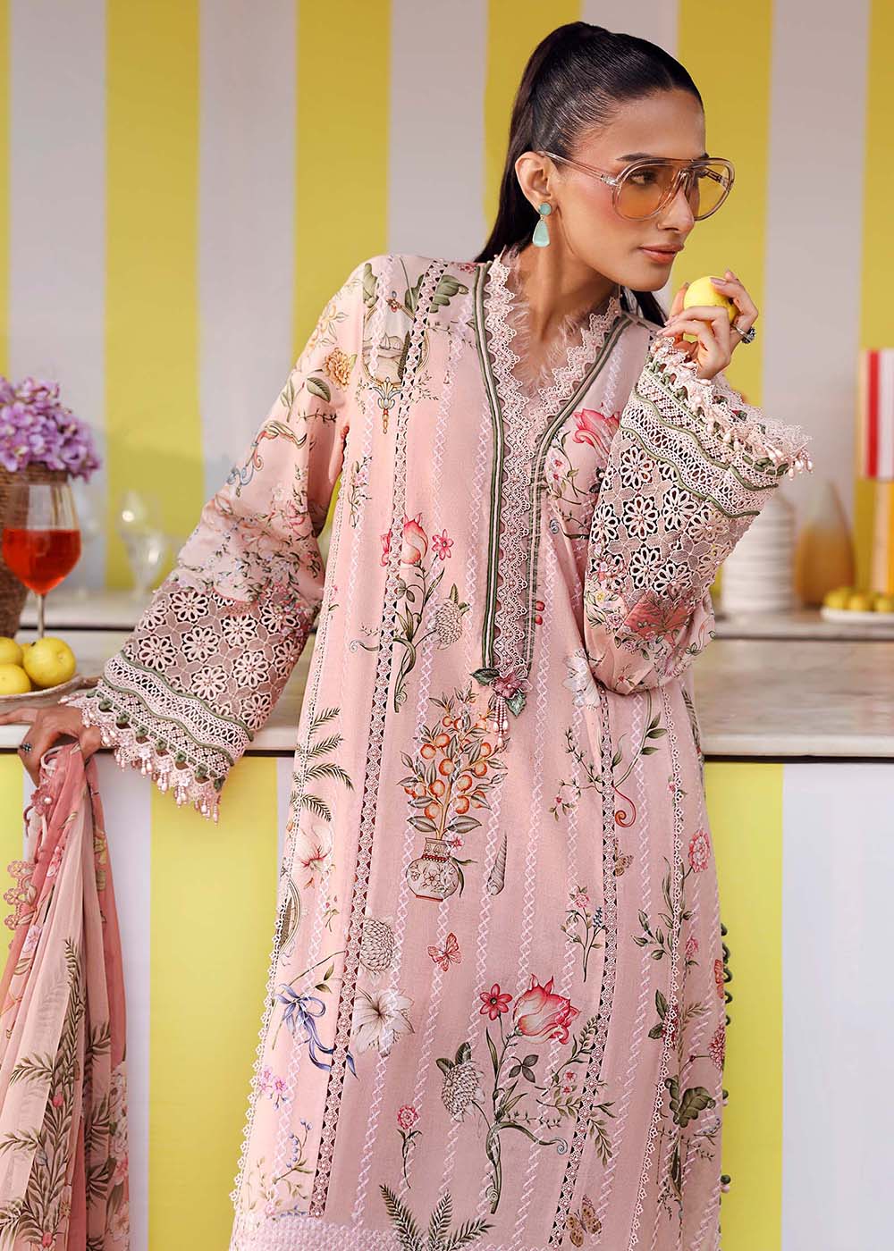 Buy Now M.Prints Summer Lawn '26 by Maria B | MPT-3004A Online in US, UK, Canada, France, Greece, Germany, Ireland, Sweden, Denmark, UAE & Worldwide at Empress.