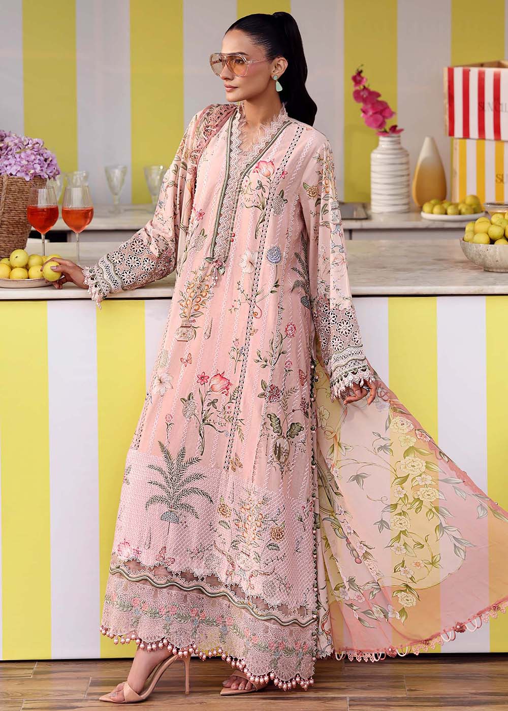 Buy Now M.Prints Summer Lawn '26 by Maria B | MPT-3004A Online in US, UK, Canada, France, Greece, Germany, Ireland, Sweden, Denmark, UAE & Worldwide at Empress.