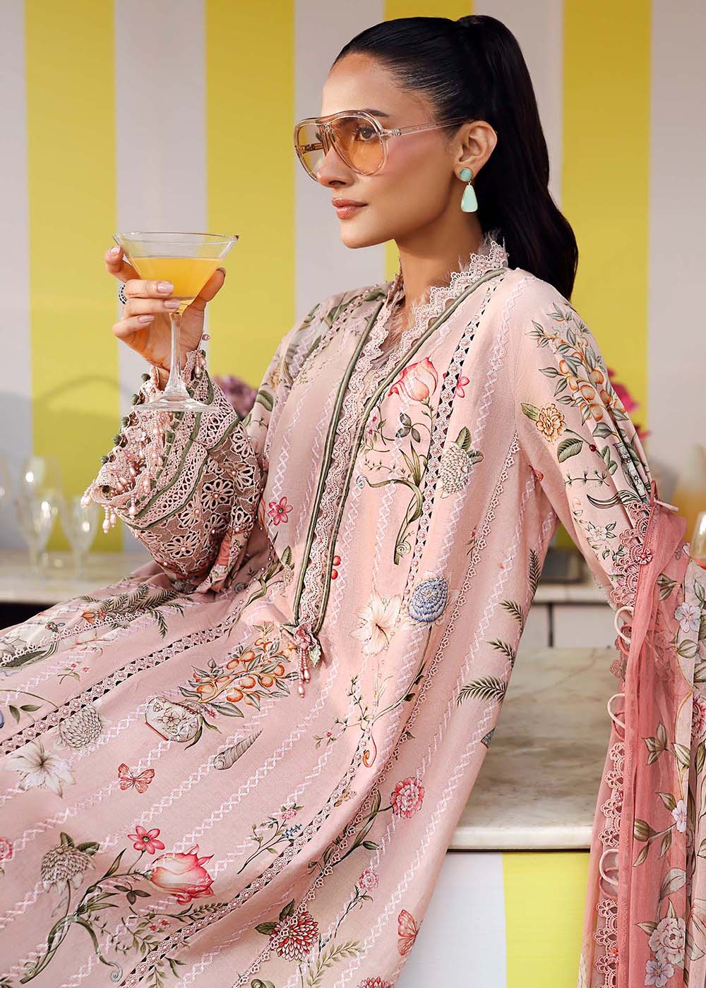 Buy Now M.Prints Summer Lawn '26 by Maria B | MPT-3004A Online in US, UK, Canada, France, Greece, Germany, Ireland, Sweden, Denmark, UAE & Worldwide at Empress.