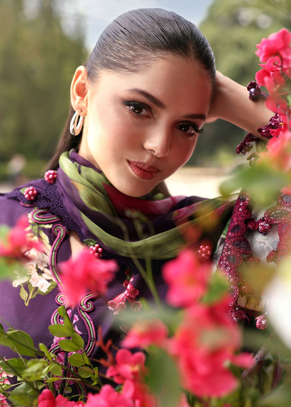 Buy Now M.Prints Summer Lawn '26 by Maria B | MPT-3005A Online in US, UK, Canada, France, Greece, Germany, Ireland, Sweden, Denmark, UAE & Worldwide at Empress.
