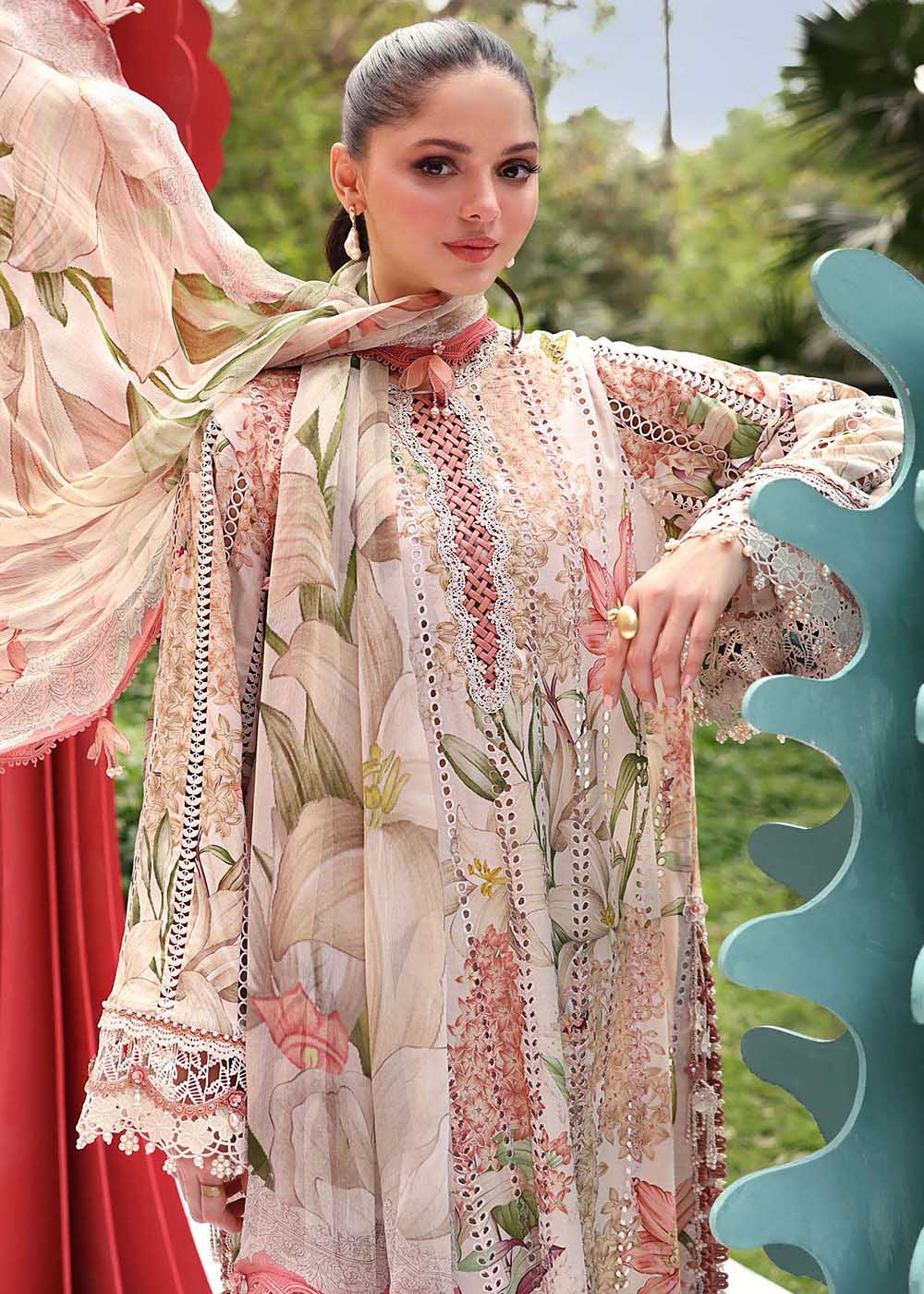Buy Now M.Prints Summer Lawn '26 by Maria B | MPT-3006A Online in US, UK, Canada, France, Greece, Germany, Ireland, Sweden, Denmark, UAE & Worldwide at Empress.