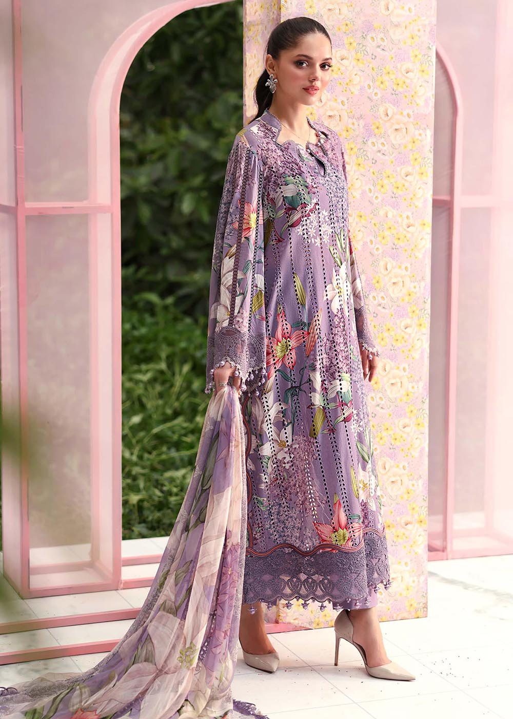 Buy Now M.Prints Summer Lawn '26 by Maria B | MPT-3006B Online in US, UK, Canada, France, Greece, Germany, Ireland, Sweden, Denmark, UAE & Worldwide at Empress.