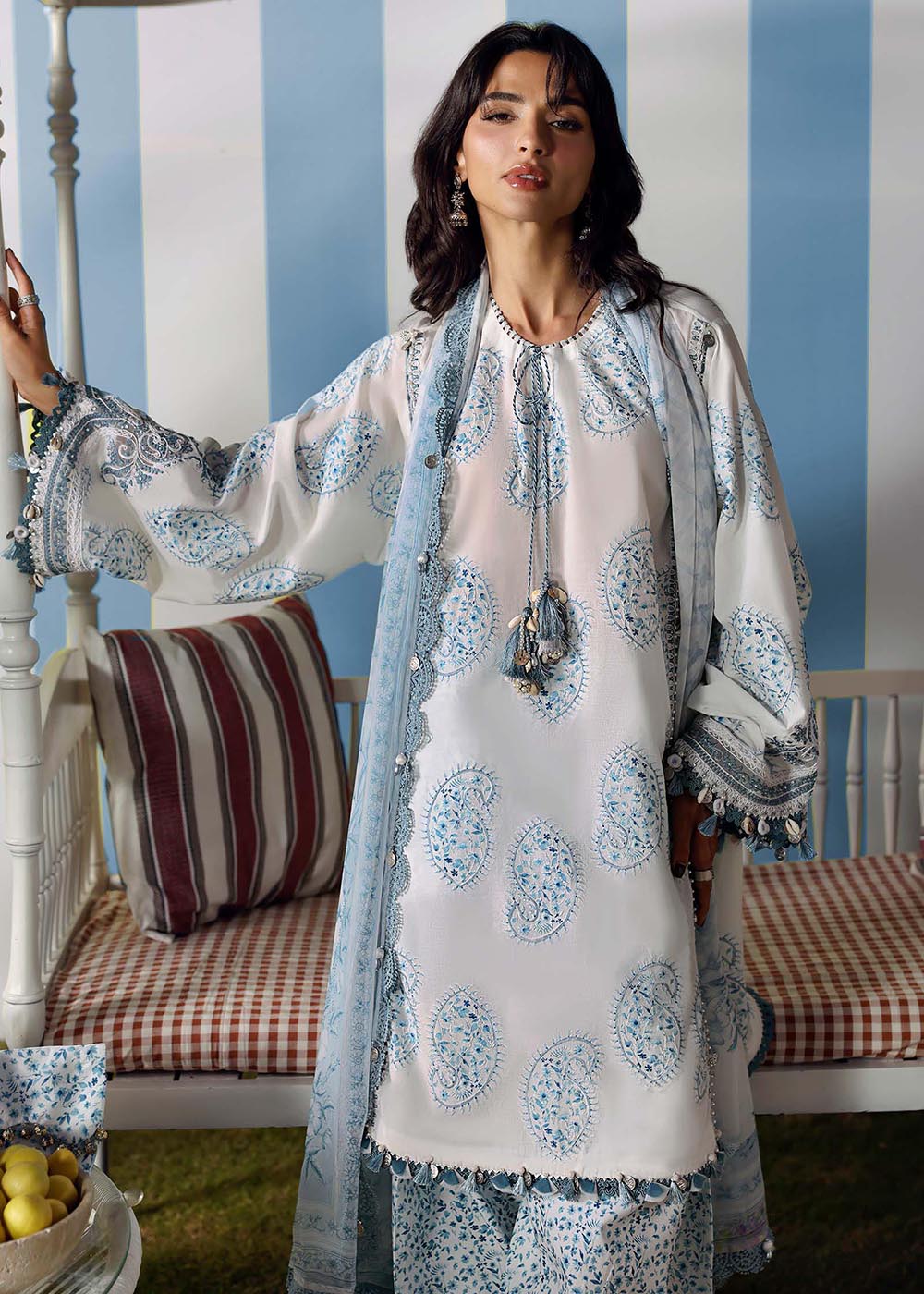 Buy Now M.Prints Summer Lawn '26 by Maria B | MPT-3009A Online in US, UK, Canada, France, Greece, Germany, Ireland, Sweden, Denmark, UAE & Worldwide at Empress.