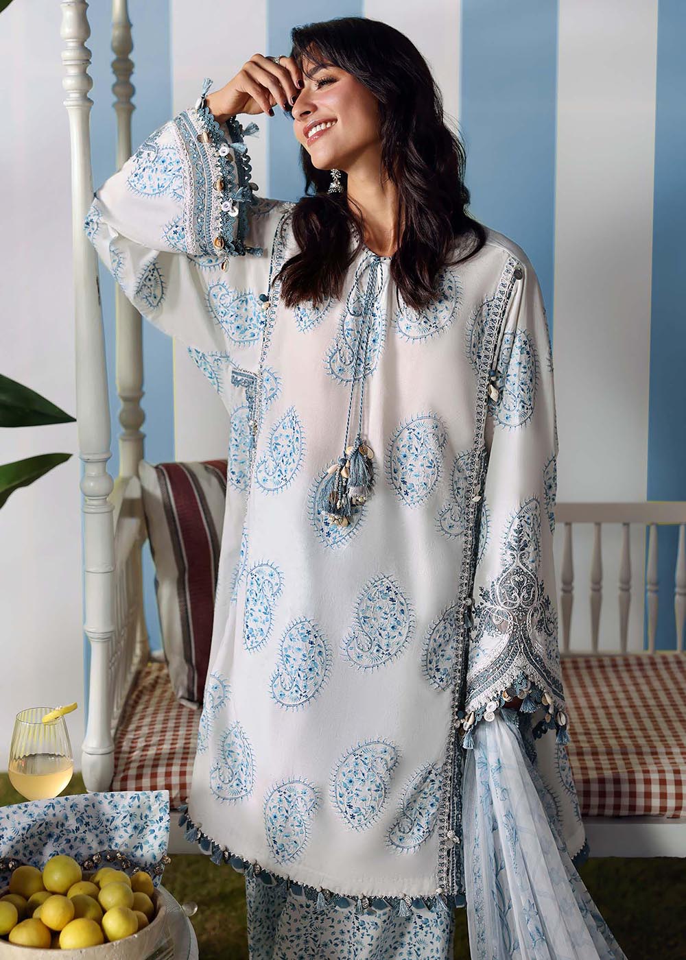Buy Now M.Prints Summer Lawn '26 by Maria B | MPT-3009A Online in US, UK, Canada, France, Greece, Germany, Ireland, Sweden, Denmark, UAE & Worldwide at Empress.
