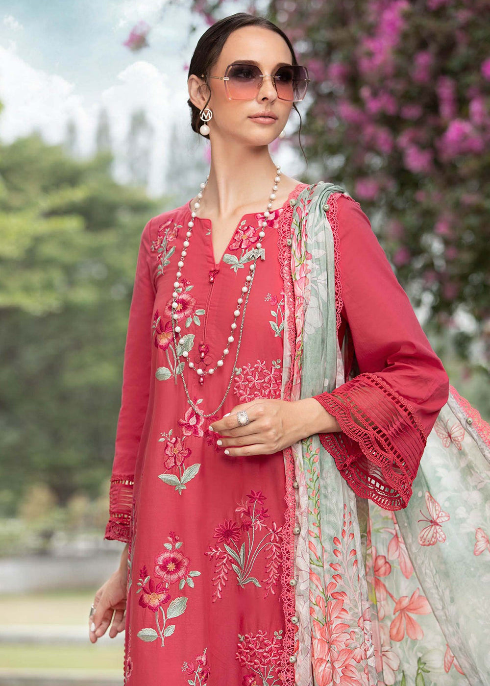 Buy Now Lawn Printed Suit - Maria B - M.Prints Eid Collection 2023 - MPT-1802-A Online in USA, UK, Canada & Worldwide at Empress Clothing. 