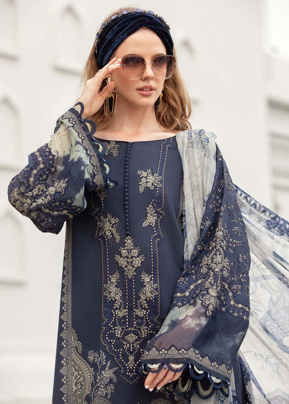 Buy Now Lawn Printed Suit - Maria B - M.Prints Eid Collection 2023 - MPT-1805-B Online in USA, UK, Canada & Worldwide at Empress Clothing. 